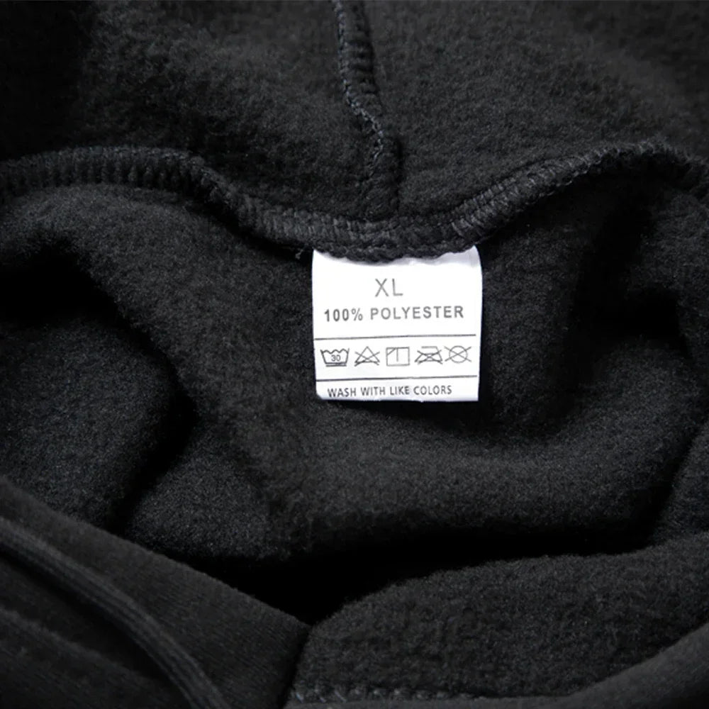 Men's Paris Letter Fleece Hoodie & Pants Set – Casual Sportswear