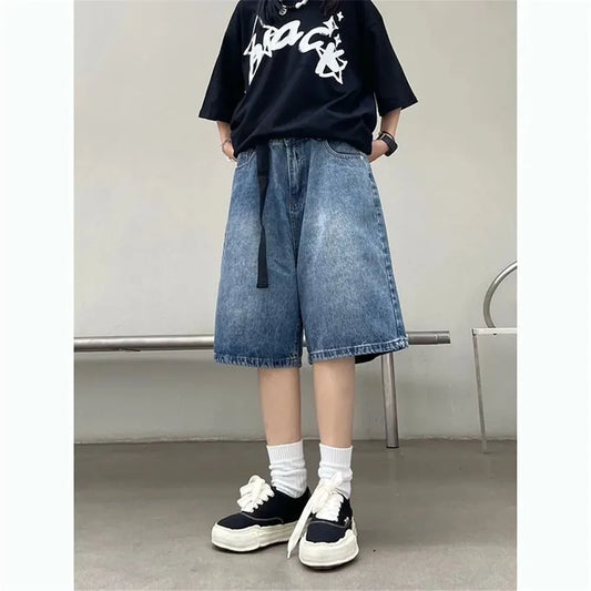 Y2K Baggy Denim Shorts Vintage Wide Leg Summer Streetwear