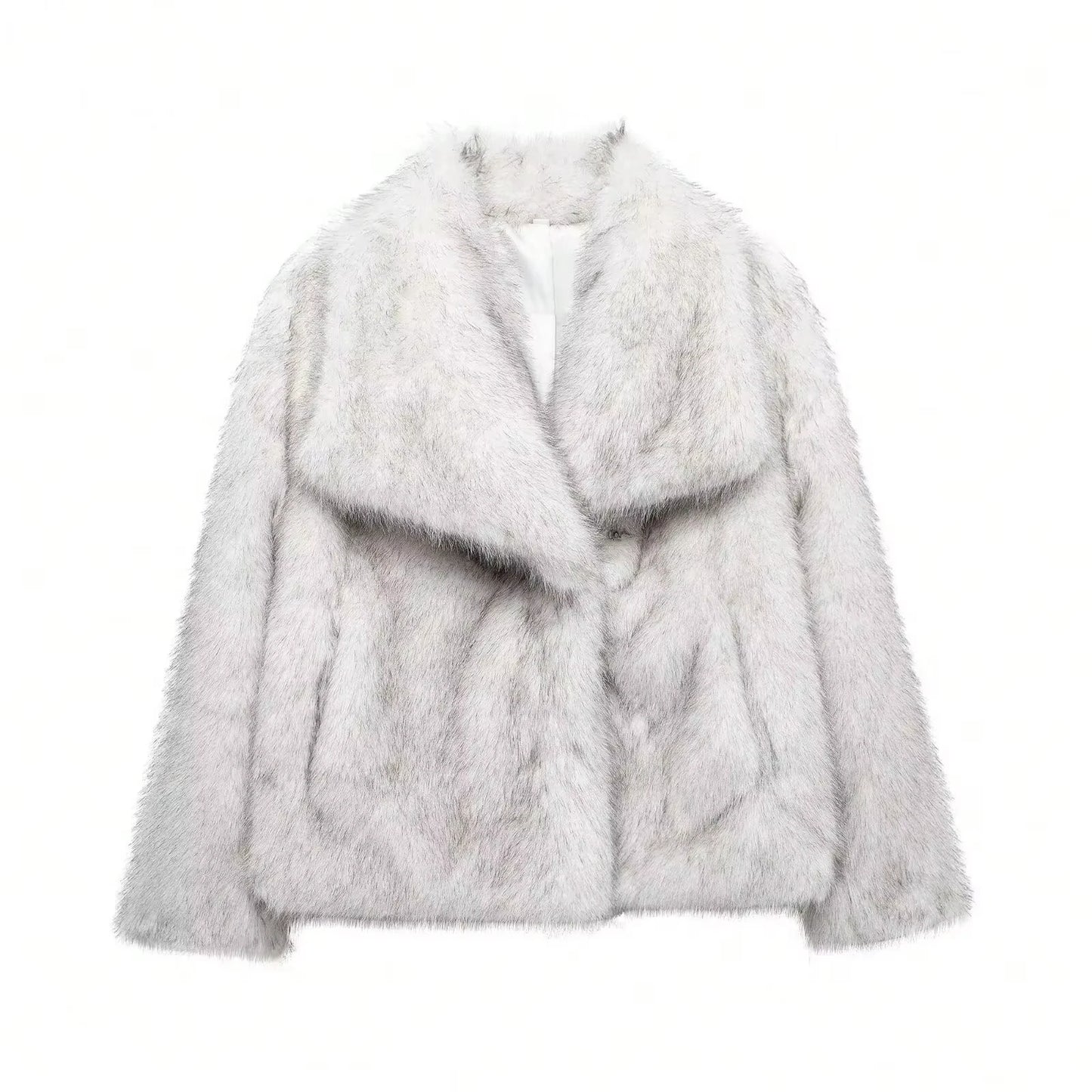 HH Women Faux Fur Coat – Warm Fluffy Jacket
