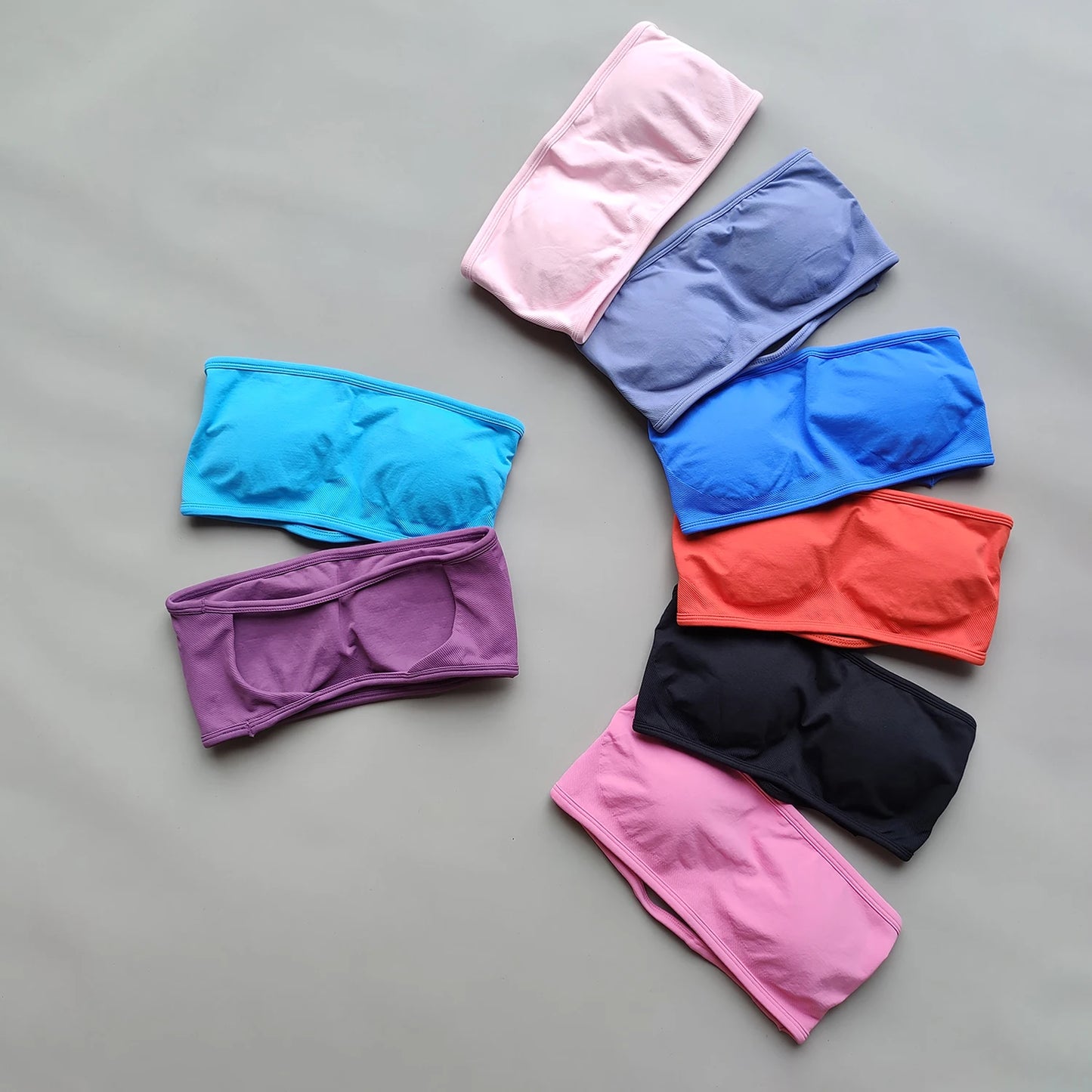 Seamless push-up sports bra, yoga gym crop top