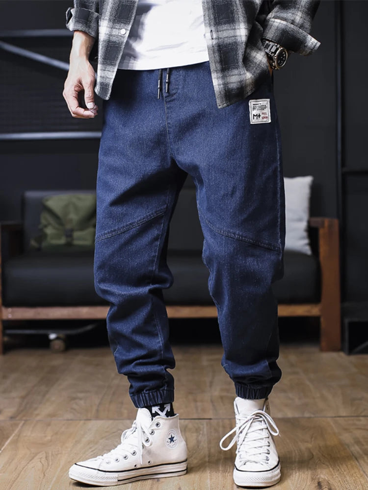 oose plus size men’s jeans with streetwear cargo style and anklelength design