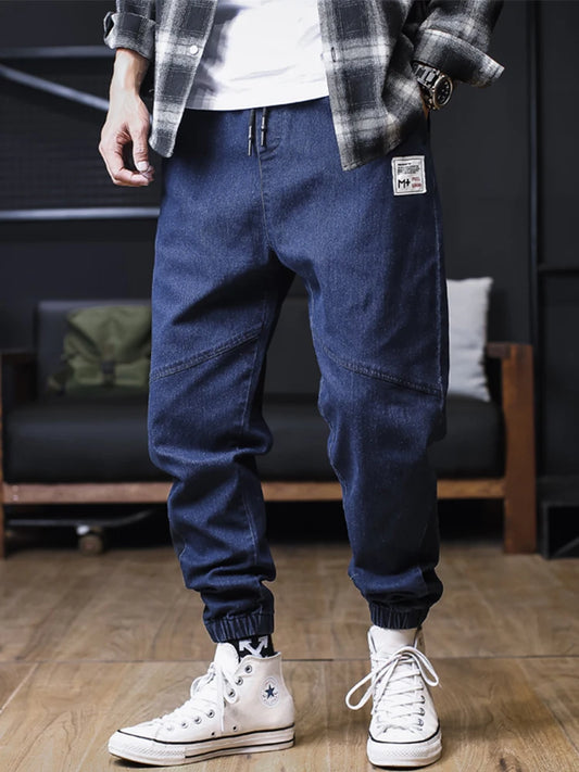 oose plus size men’s jeans with streetwear cargo style and anklelength design