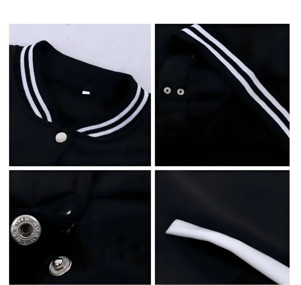 Women’s warm fleece jacket, New York print. Keywords: winter, casual, baseball style