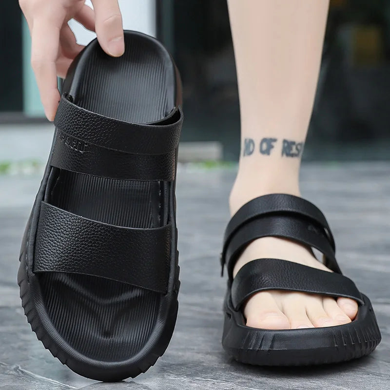 Men's casual summer sandals soft sole beach shoes