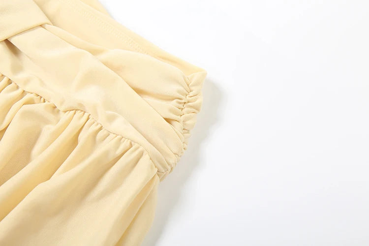 Weird Puss Patchwork 2-Piece Set – Backless Crop Top & Skirt