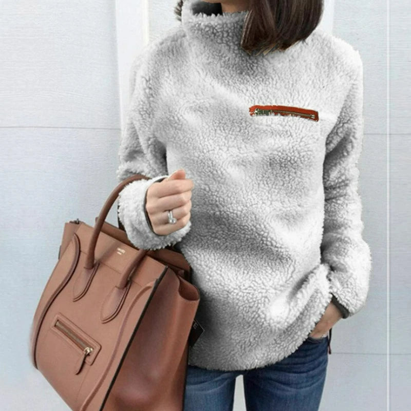 Cozy winter turtleneck sweater soft stylish sexy