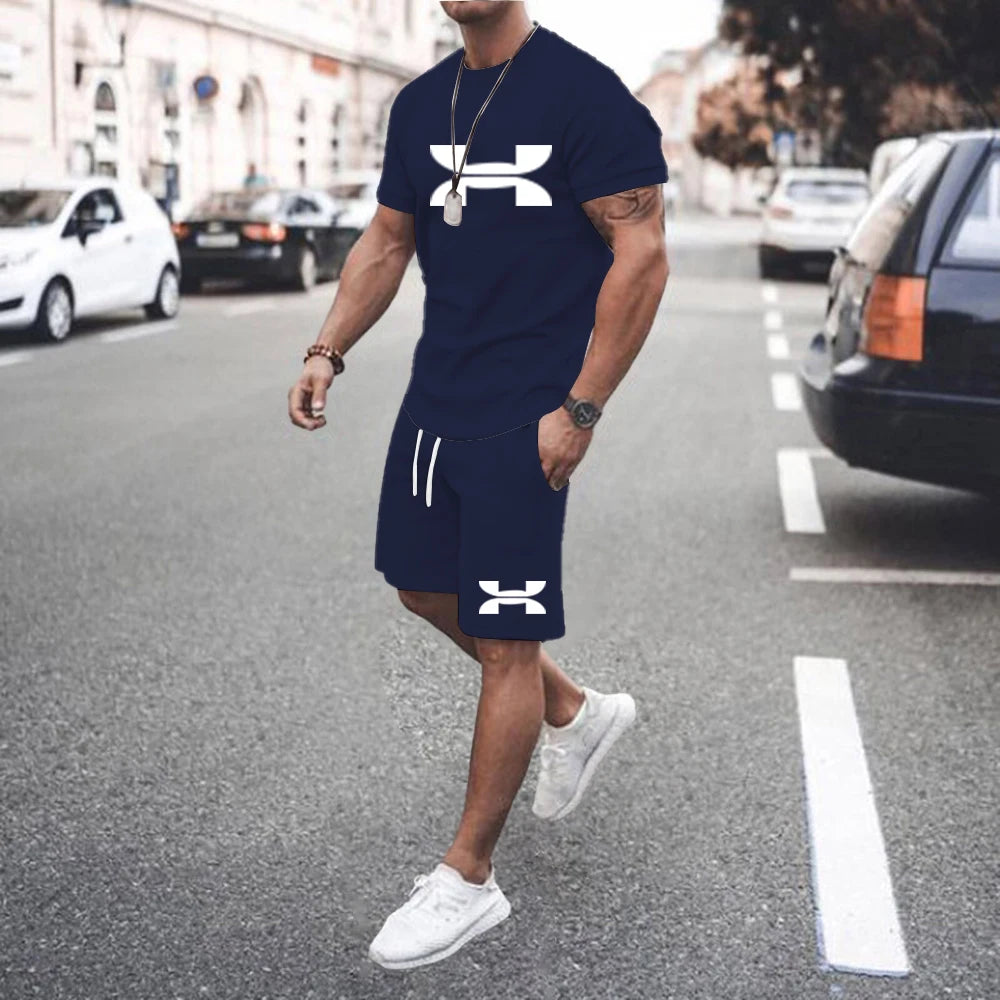 Men's 2025 Summer Casual Tracksuit – T-Shirt & Shorts
