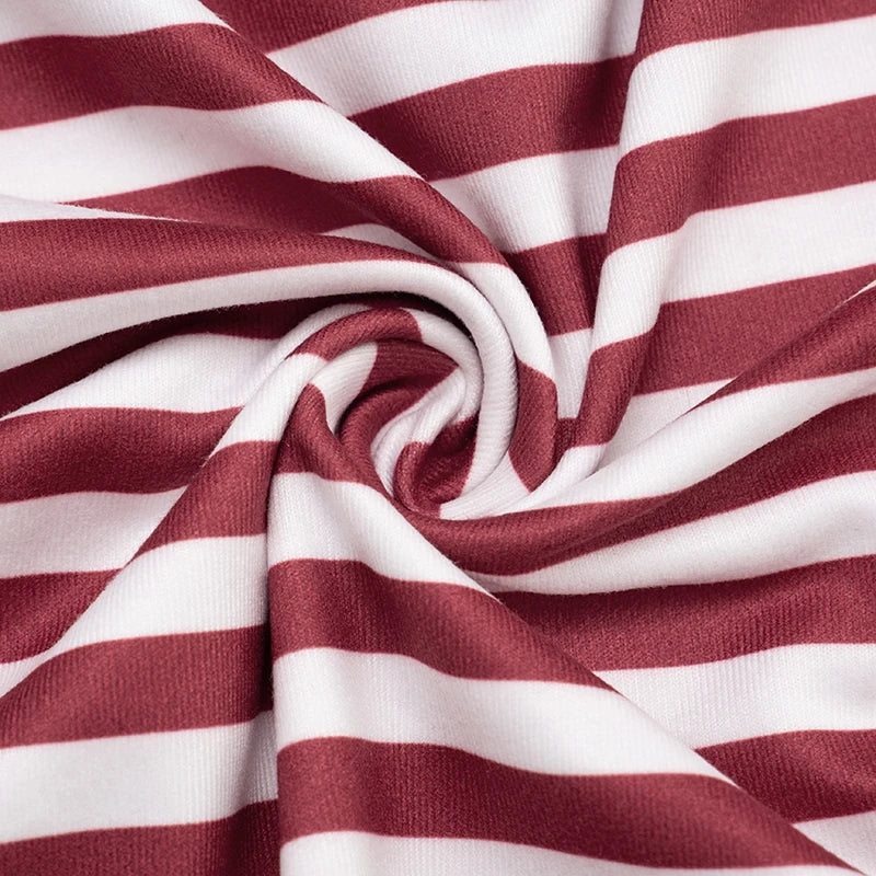 CUTENOVA Women’s Fall Stripe Sweatshirt & Shorts Set