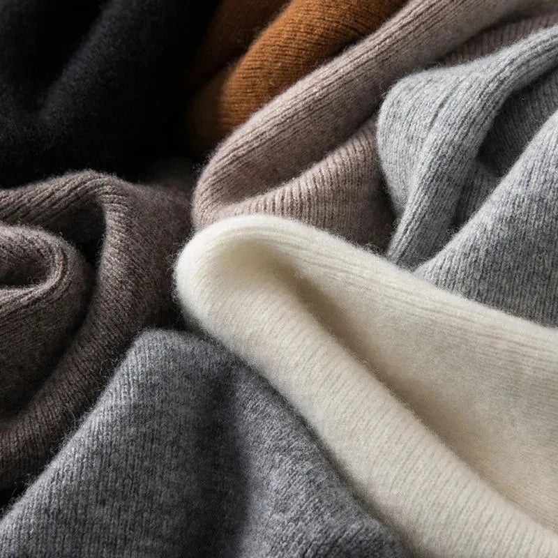 Thick Warm Knit High Waist Straight Women's Pants