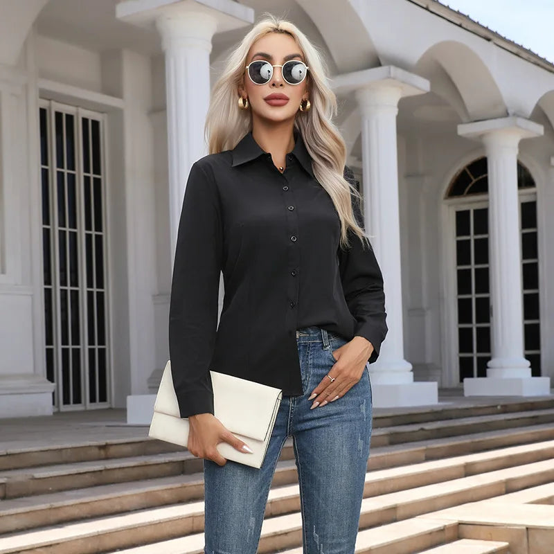 Women's Casual Long Sleeve Shirt Loose Fashion Top