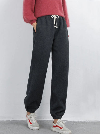 Winter Women Harem Pants Warm Fleece Casual Joggers