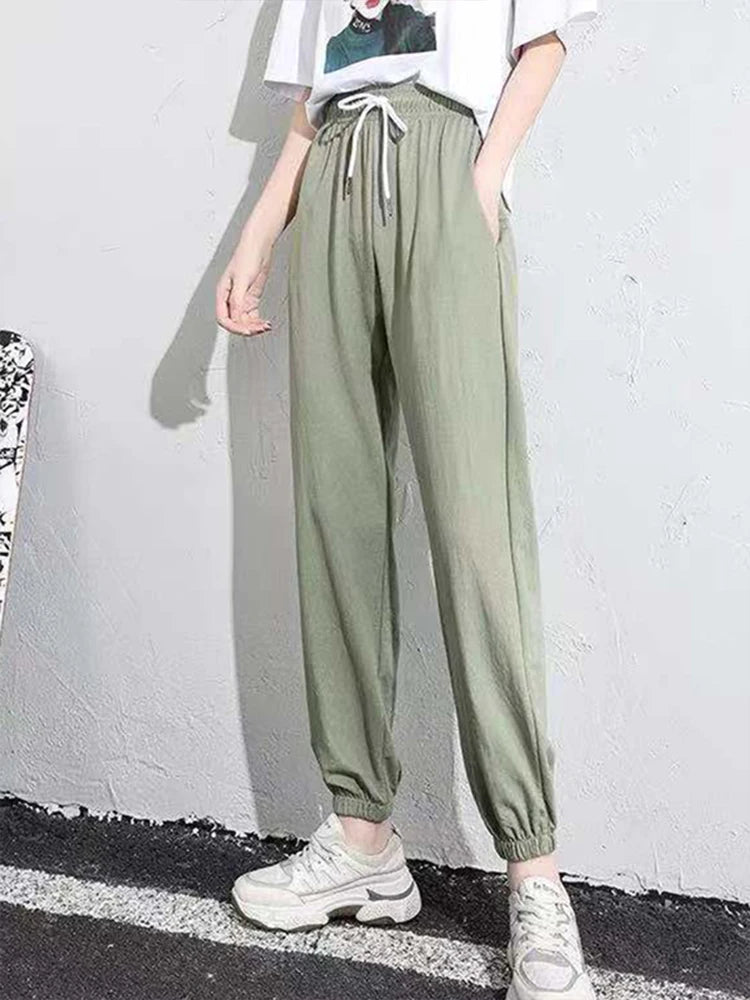 Winter Women Harem Pants Warm Fleece Casual Joggers