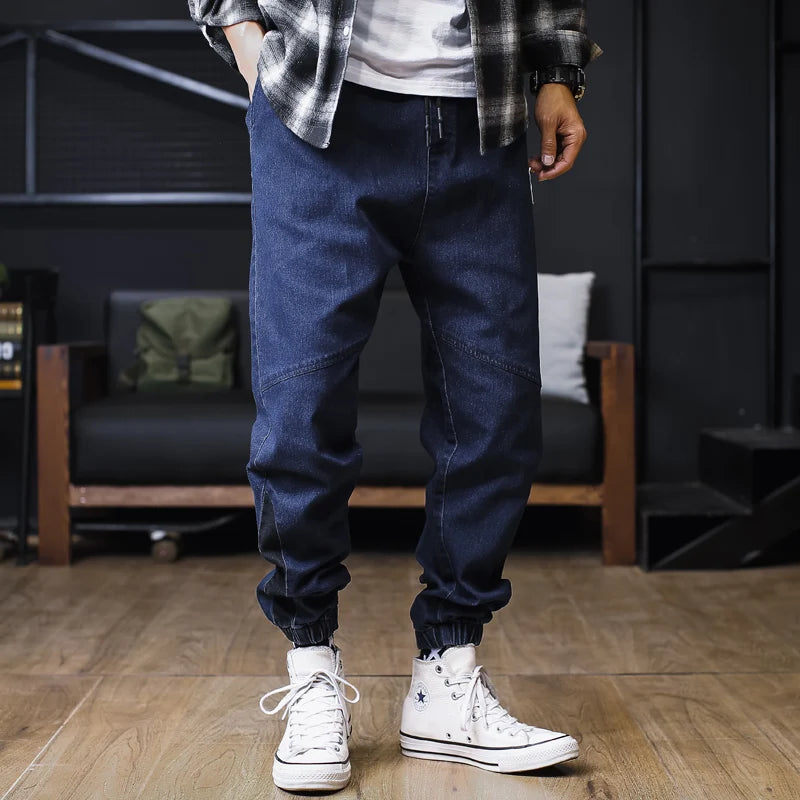 oose plus size men’s jeans with streetwear cargo style and anklelength design