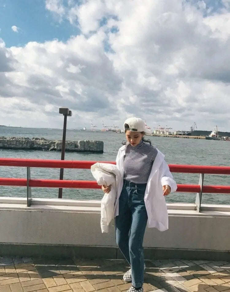 Zadily Women's White Oversize Shirt Long Sleeve Chic