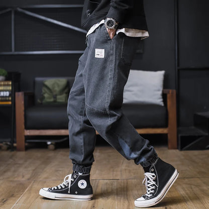 oose plus size men’s jeans with streetwear cargo style and anklelength design
