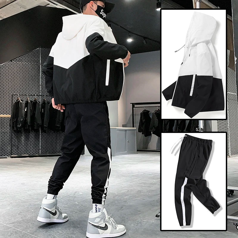 Men’s Tracksuit Set – Hooded Jacket & Joggers