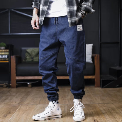 oose plus size men’s jeans with streetwear cargo style and anklelength design