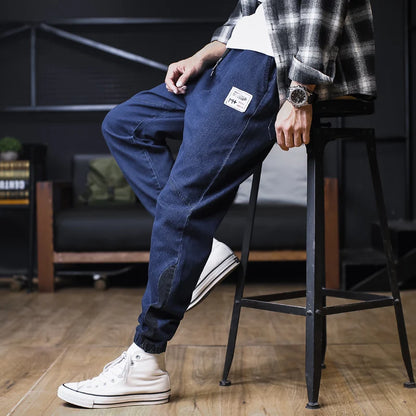 oose plus size men’s jeans with streetwear cargo style and anklelength design