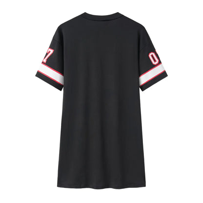 Neck Letter T-Shirt – Soft Milk Silk