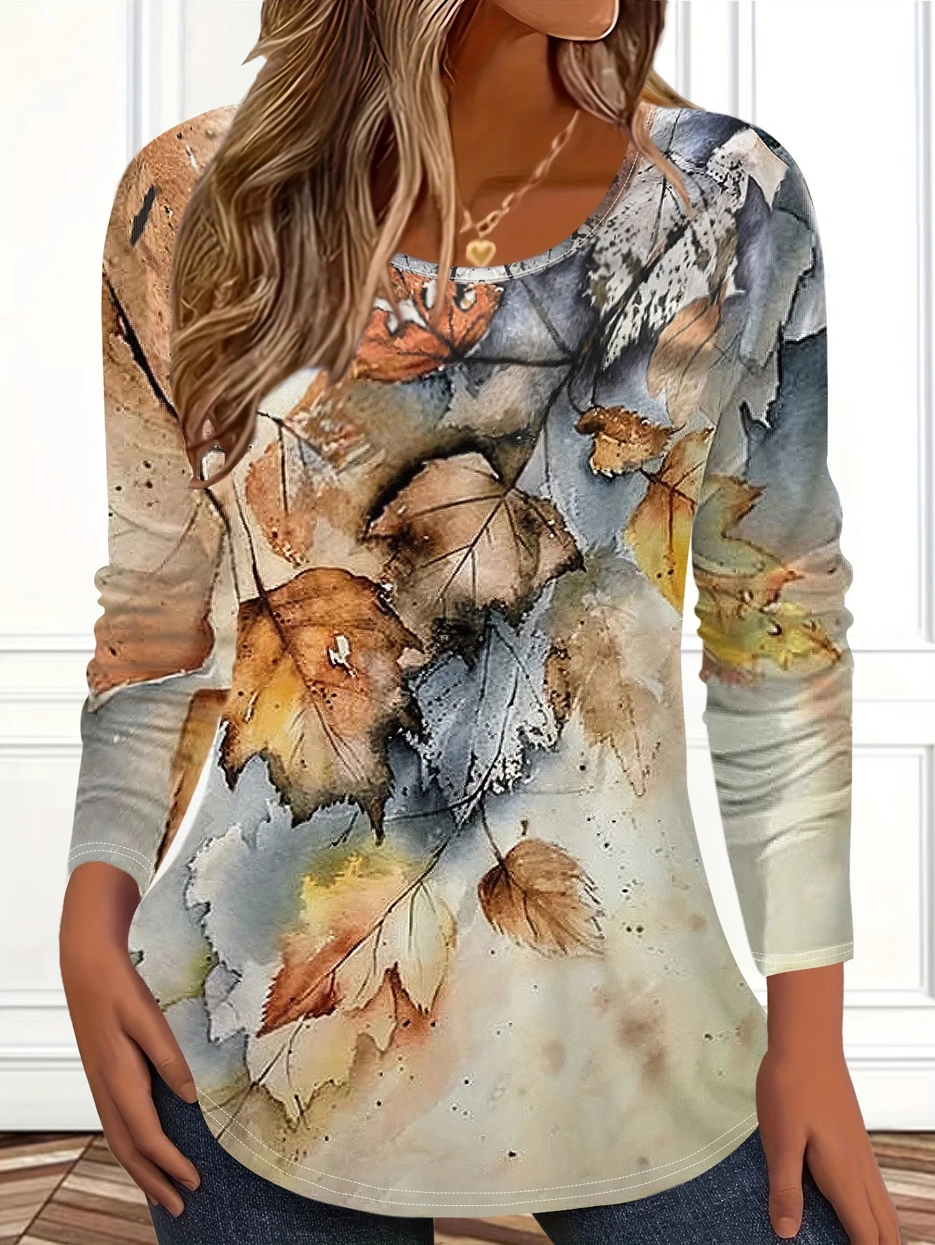 Vintage 3D Floral O-Neck Long Sleeve T-Shirt Women Y2K Harajuku