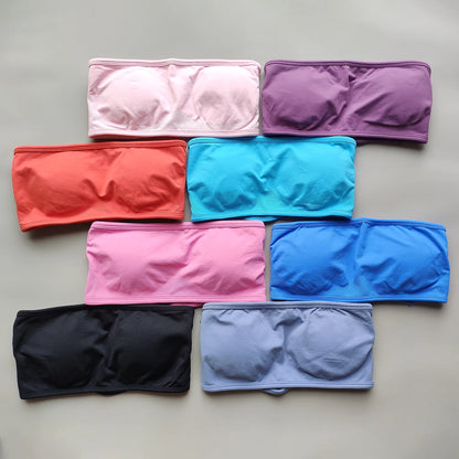 Seamless push-up sports bra, yoga gym crop top