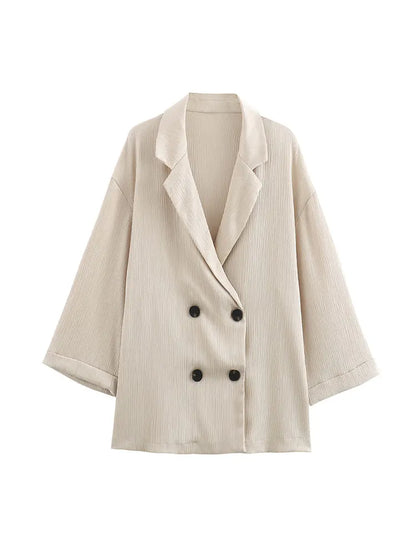 Women’s Autumn Blazer & Pants Set – Office Outfit