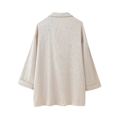 Women's EU/US Style Double-Breasted Suit Set