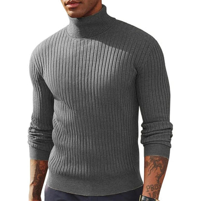 Autumn men’s slim fit turtleneck sweater, warm & thick