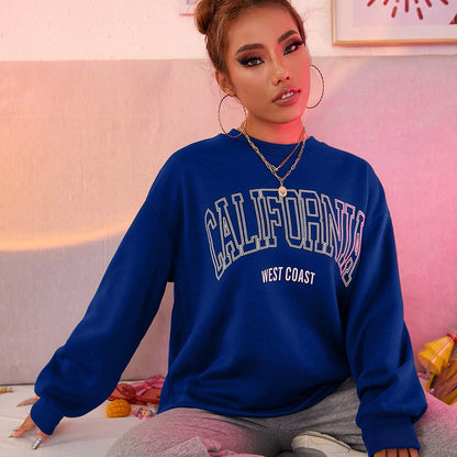 Korean Trend Women’s California Hoodie – Long Sleeve Pullover