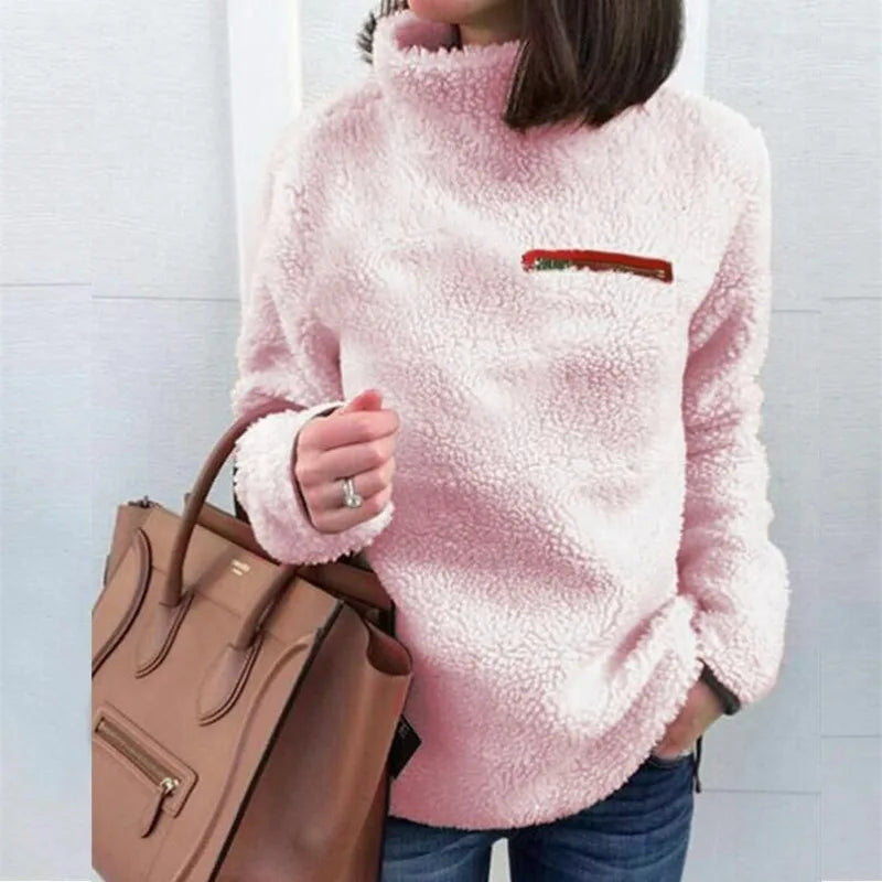Cozy winter turtleneck sweater soft stylish sexy