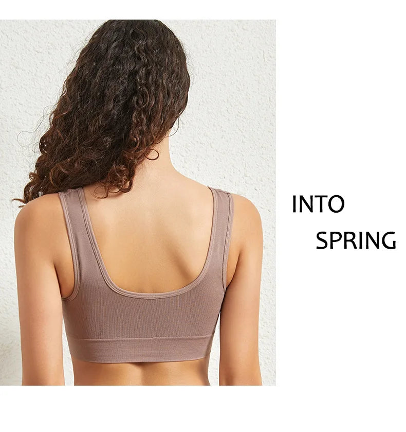 Seamless sports bra women, padded yoga running underwear