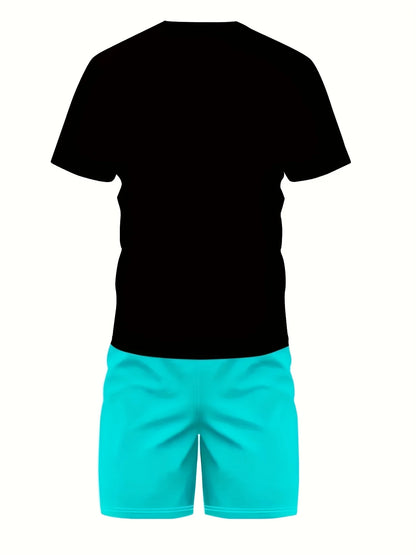 2025 Summer Men's Casual Short Sleeve Suit & Shorts