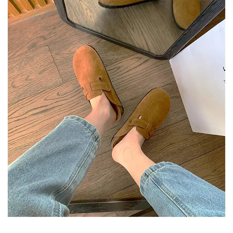 Stylish retro women’s shoes with soft soles, round toe, perfect for outdoor and beach wear