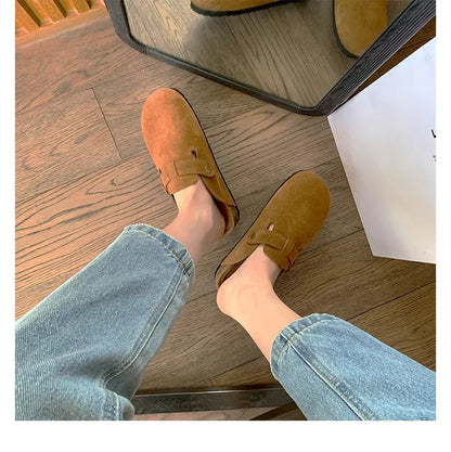 Stylish retro women’s shoes with soft soles, round toe, perfect for outdoor and beach wear