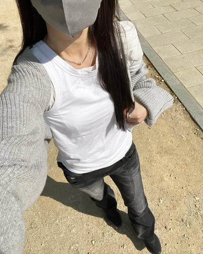 Vintage Low Waist Flare Jeans Korean Grunge Streetwear Denim