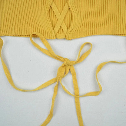 Girls Summer Lace-Up Crop Tank Top