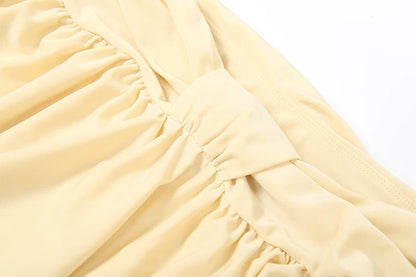 Weird Puss Patchwork 2-Piece Set – Backless Crop Top & Skirt