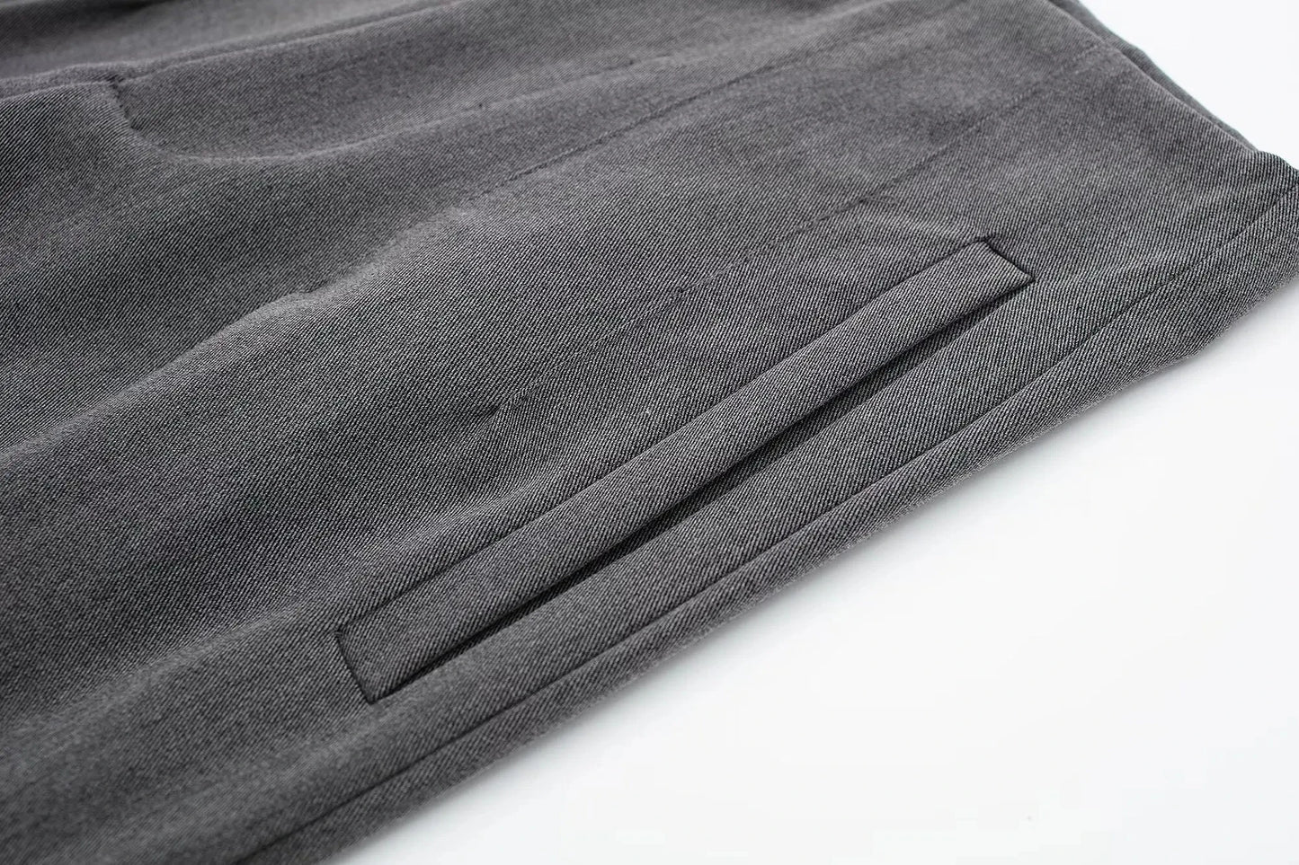 TRAFZA Women High Waist Slim Pants Office & Street Style 2024