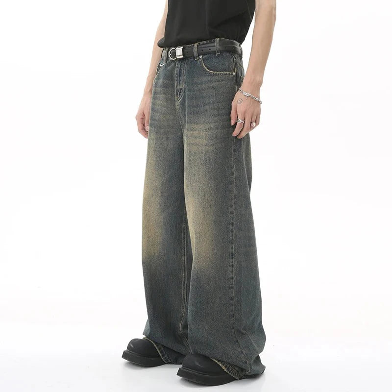Men’s baggy wide leg vintage denim jeans