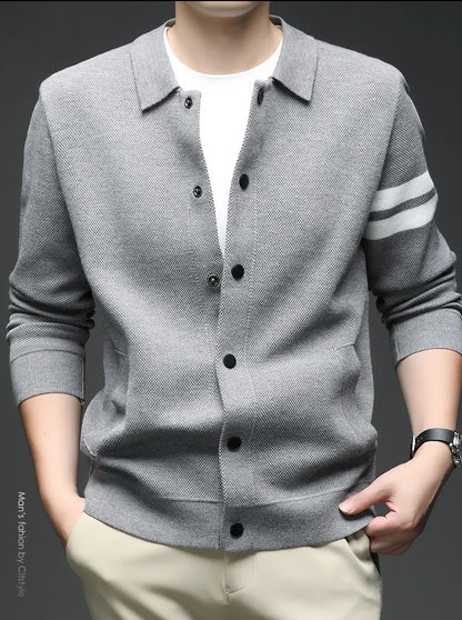 Men's sweater knitted cardigan autumn winter fashion versatile jacket casual