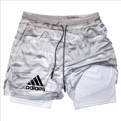 Men's 2-in-1 Compression Gym Shorts Quick Dry