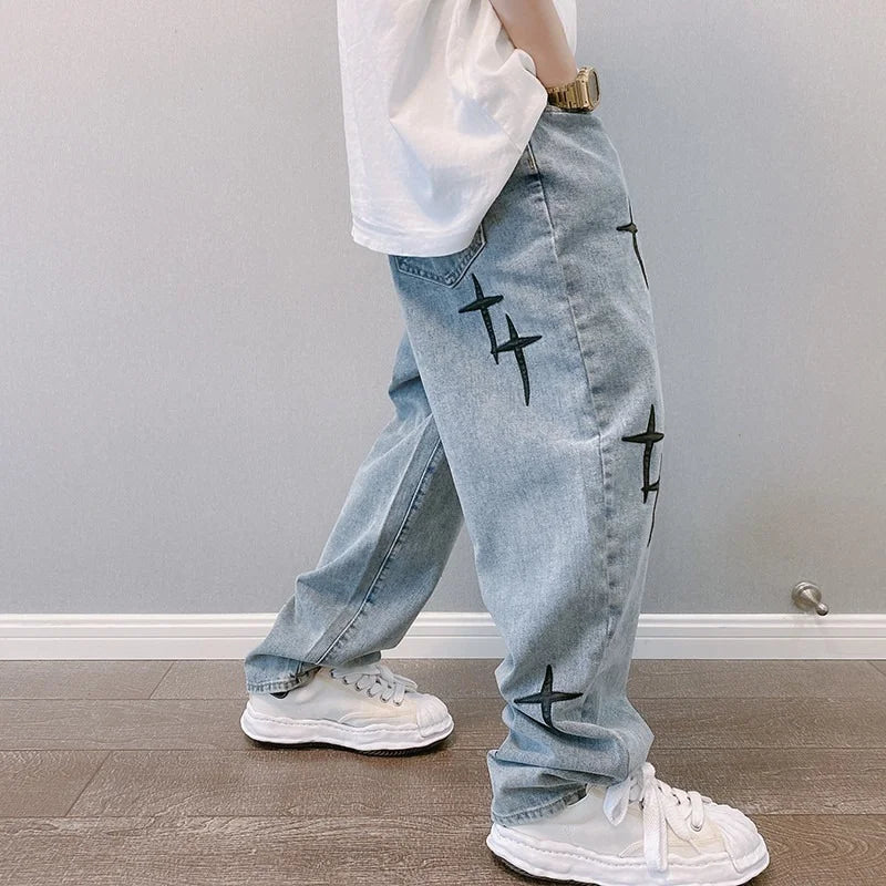 Men's Baggy Wide Leg Streetwear Jeans
