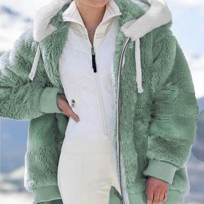 Women Winter Hoodie Zipper Cardigan Coat Warm Casual