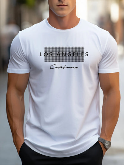 Men's Cotton LA Graphic T-Shirt – Summer Casual