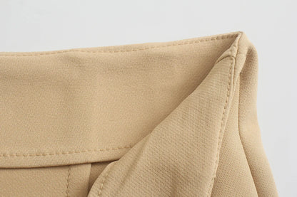 TRAFZA Women High Waist Slim Pants Office & Street Style 2024