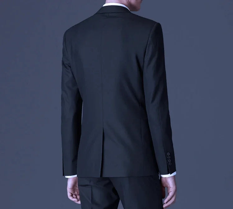 Men's Slim-Fit Business Wedding Suit 3-Piece Gentleman Fashion Set