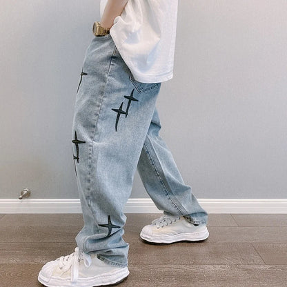 Men's Baggy Wide Leg Streetwear Jeans