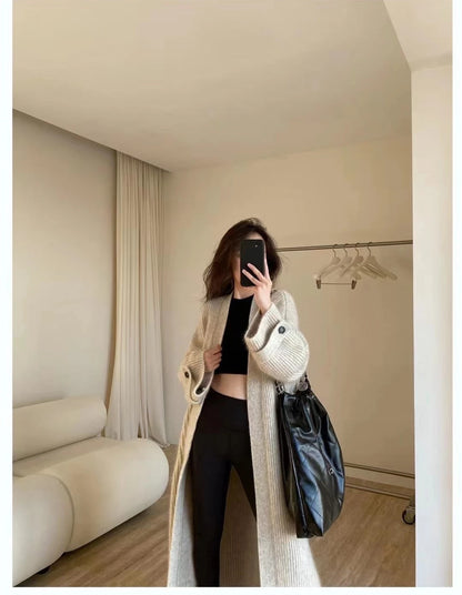 \Women Knitted Cardigan Sweater Autumn Winter Casual