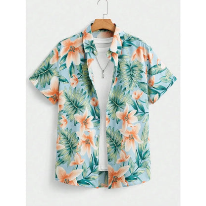 Luxury Hawaiian Shirt Men Vintage Slim Beach Fashion