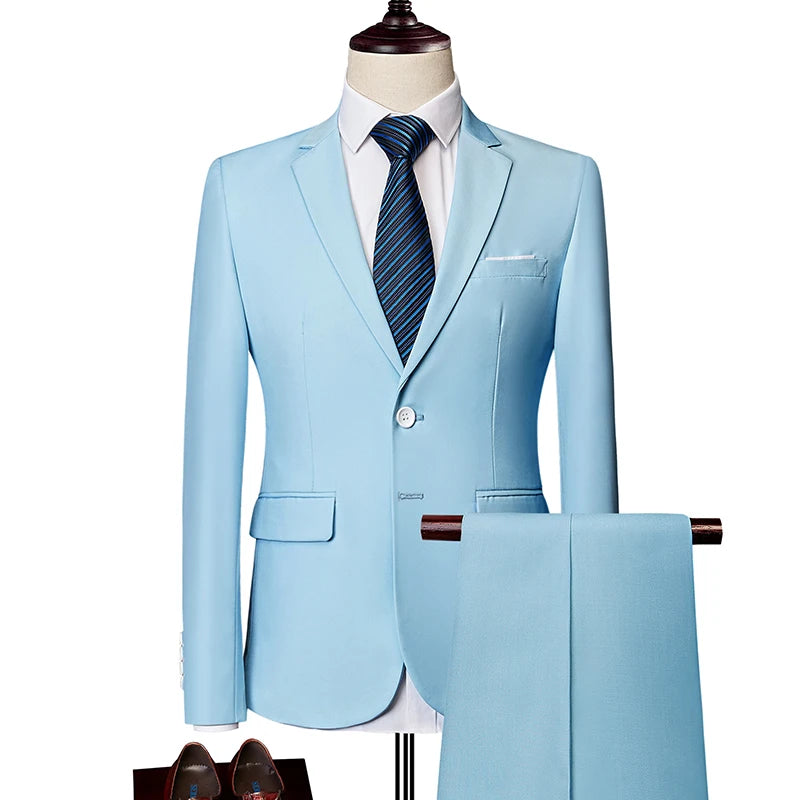 Men's Elegant 2-Piece Business Wedding Suit 2025